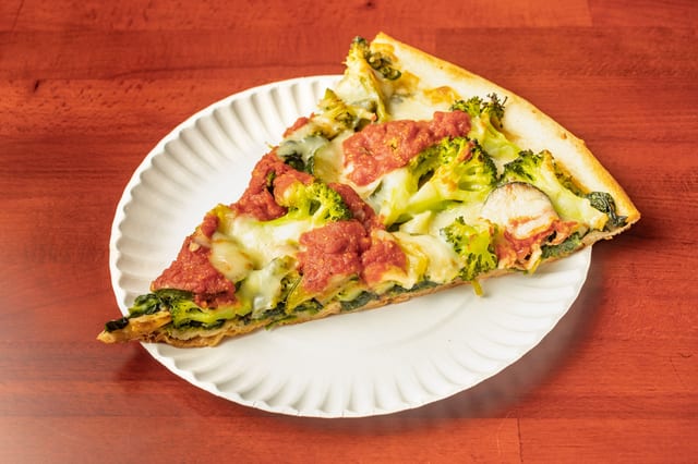 Vegetable Pizza Slice.
