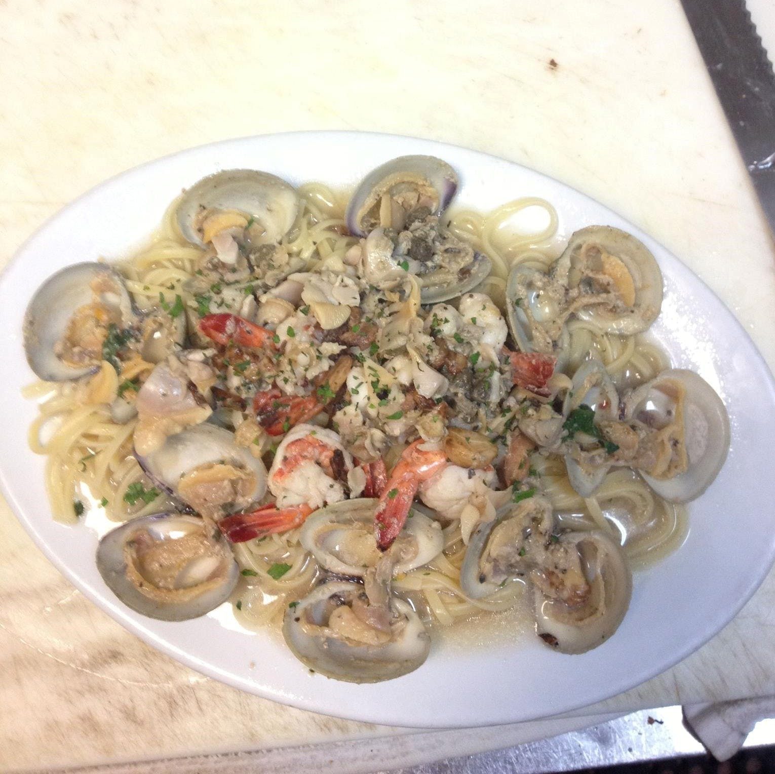 Linguine with White Clam Sauce.
